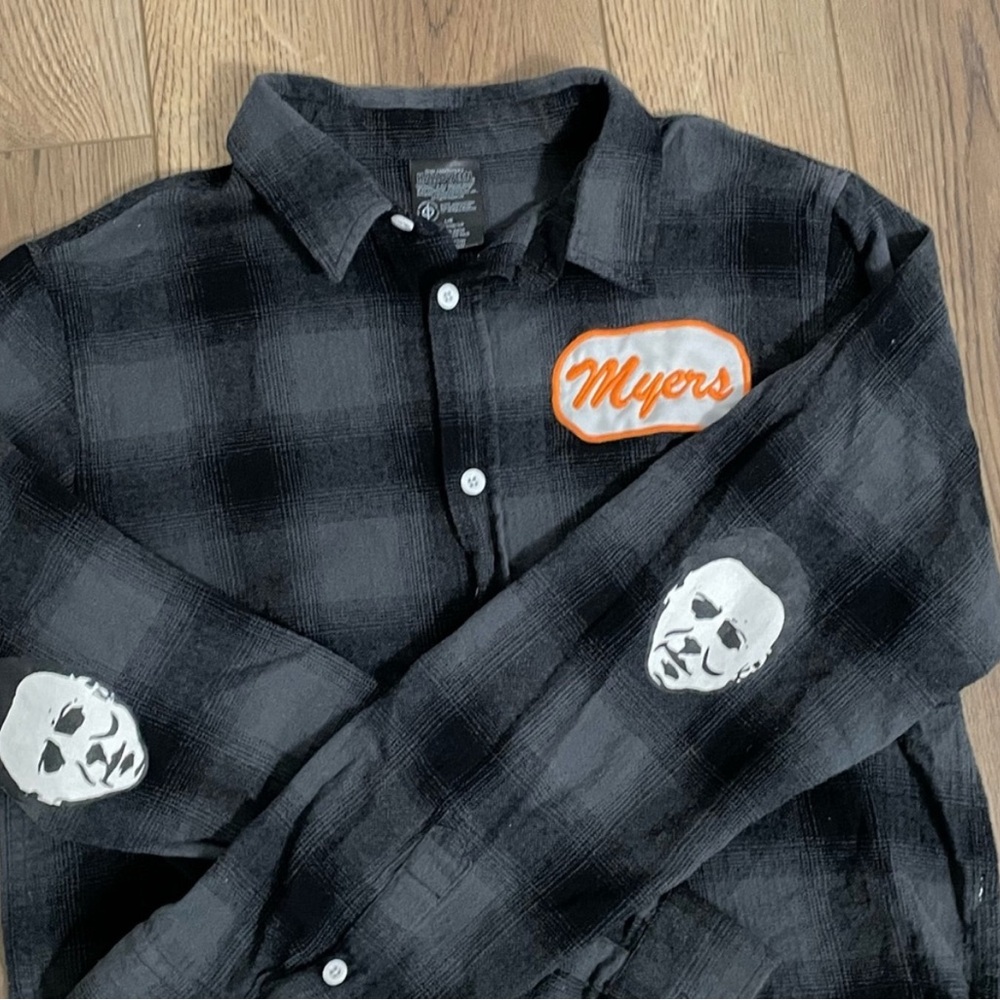 Halloween Michael Myers Crop Flannel